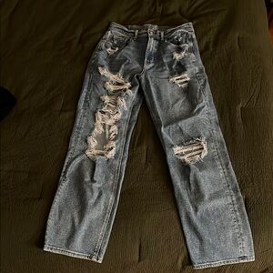Casual Distressed Blue Jeans